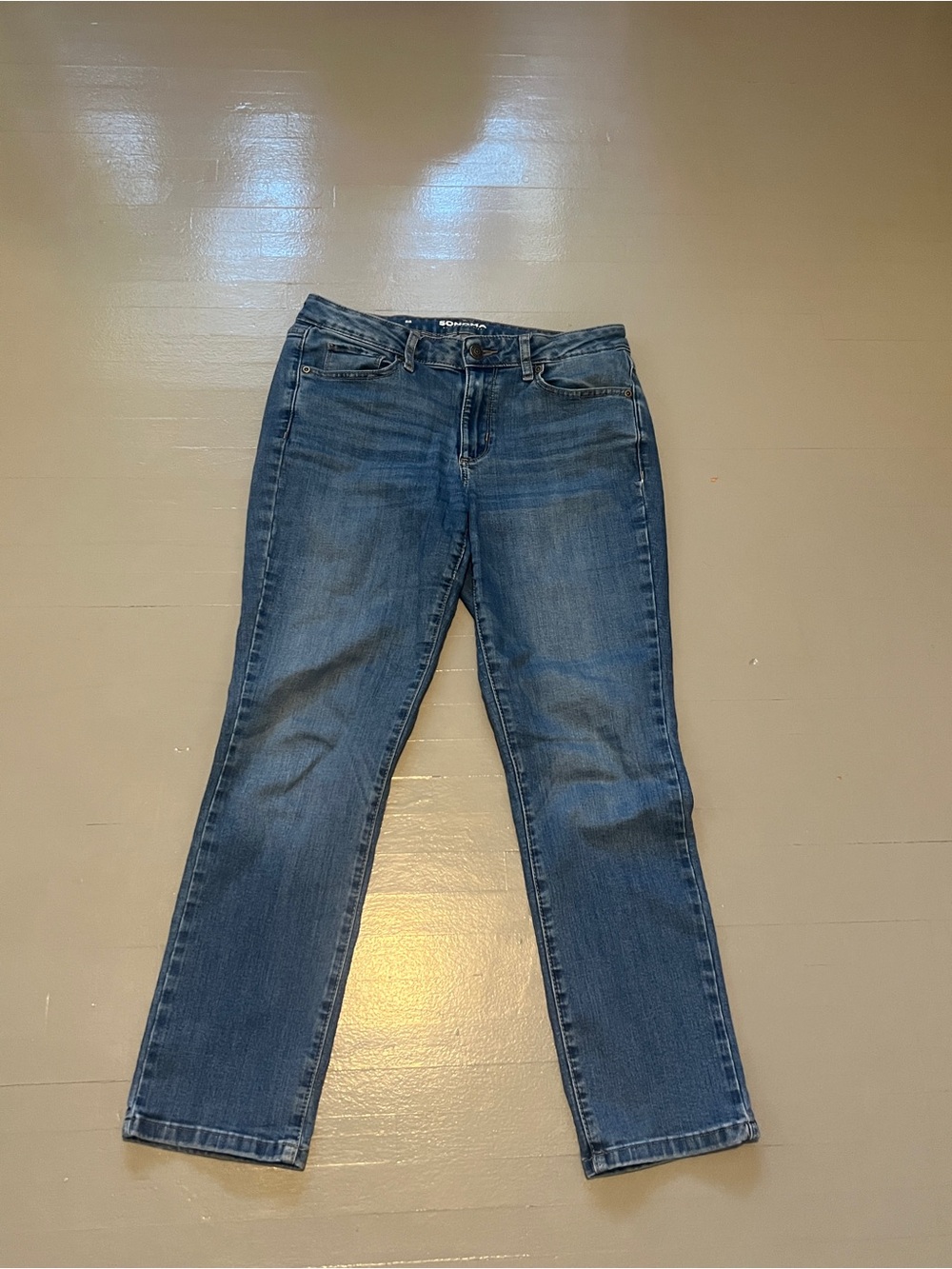 Sonoma Women's Medium Blue Straight-Leg Jeans